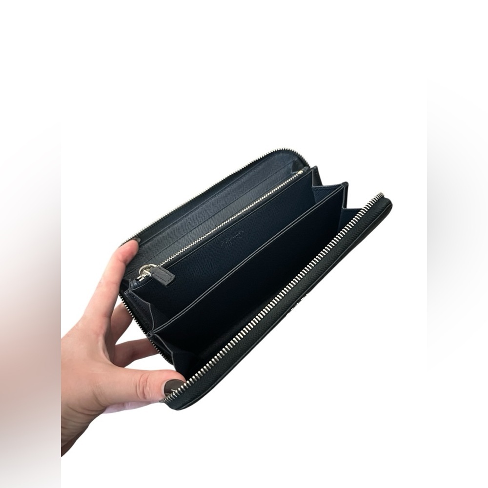 PRADA Safiano Leather Stripe Zip Around Long Wallet - Picture 10 of 14